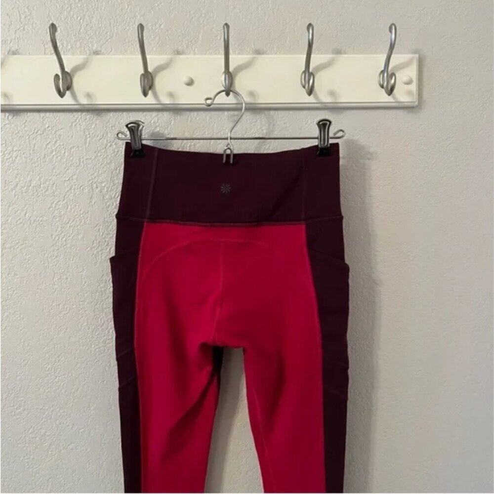 Athleta All In Structure 7/8 Colorblock Tights In… - image 5